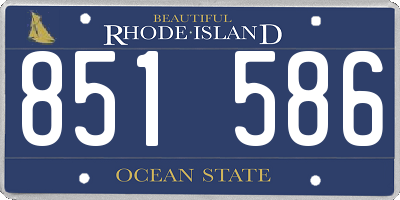 RI license plate 851586