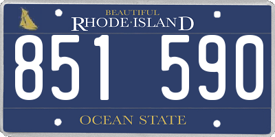 RI license plate 851590