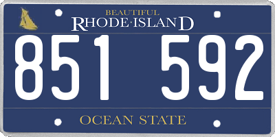 RI license plate 851592