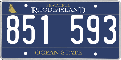 RI license plate 851593