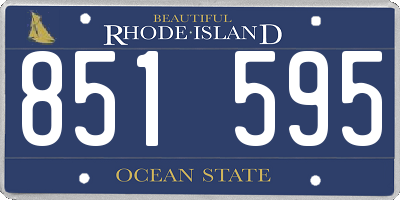 RI license plate 851595