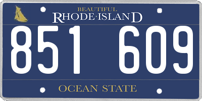 RI license plate 851609