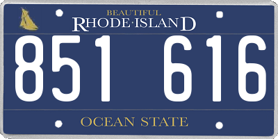 RI license plate 851616