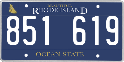 RI license plate 851619