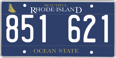 RI license plate 851621