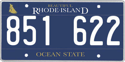 RI license plate 851622