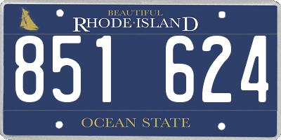 RI license plate 851624