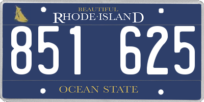RI license plate 851625
