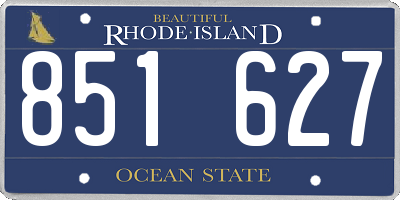 RI license plate 851627