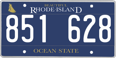 RI license plate 851628