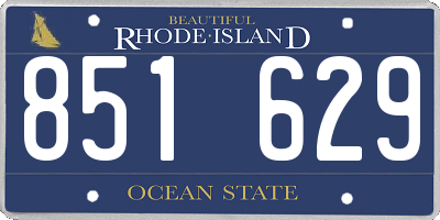 RI license plate 851629