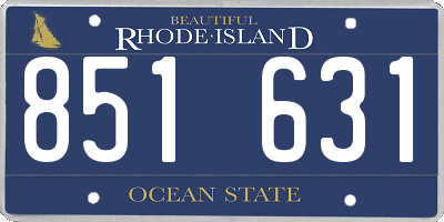 RI license plate 851631