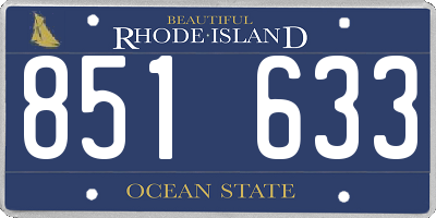 RI license plate 851633