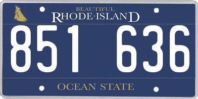 RI license plate 851636