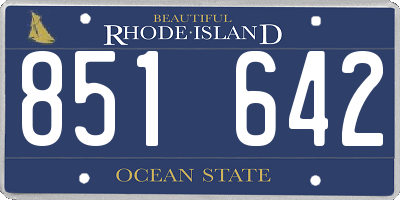 RI license plate 851642