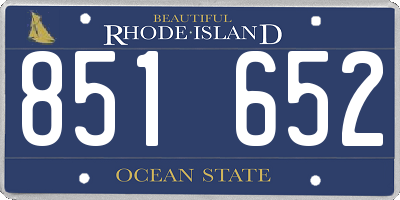 RI license plate 851652