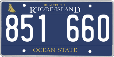 RI license plate 851660