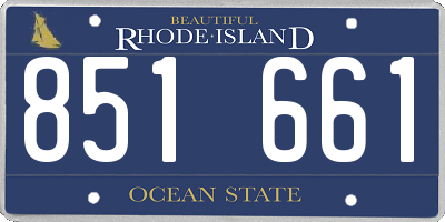 RI license plate 851661