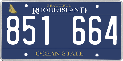 RI license plate 851664
