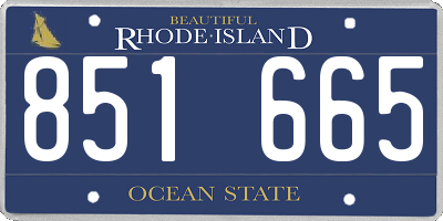 RI license plate 851665