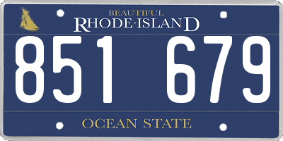 RI license plate 851679