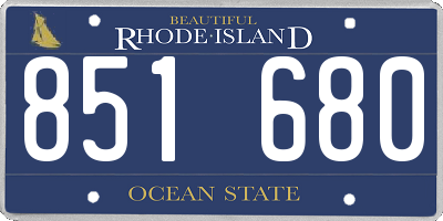 RI license plate 851680