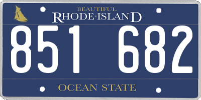 RI license plate 851682