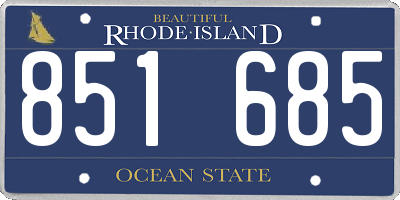 RI license plate 851685