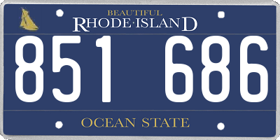 RI license plate 851686