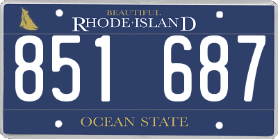 RI license plate 851687