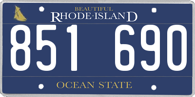 RI license plate 851690