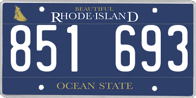 RI license plate 851693