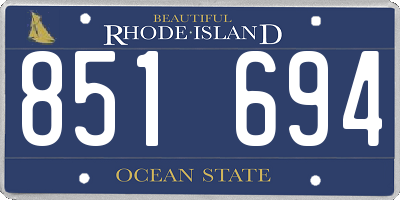 RI license plate 851694
