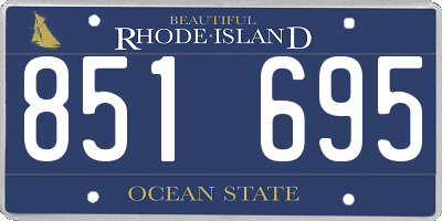 RI license plate 851695