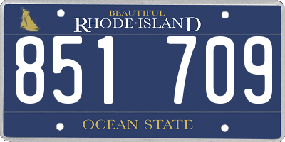 RI license plate 851709