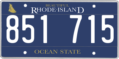 RI license plate 851715