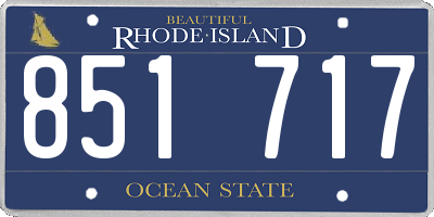 RI license plate 851717