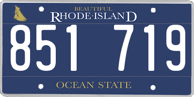 RI license plate 851719