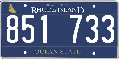 RI license plate 851733