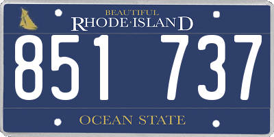 RI license plate 851737
