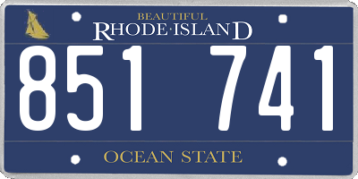 RI license plate 851741