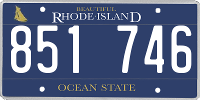 RI license plate 851746