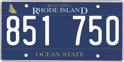 RI license plate 851750