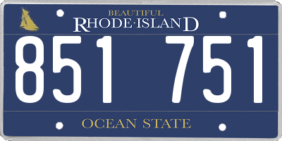 RI license plate 851751