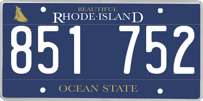 RI license plate 851752