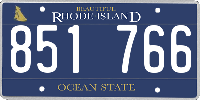RI license plate 851766