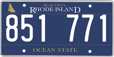 RI license plate 851771