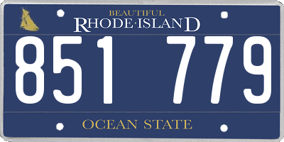 RI license plate 851779