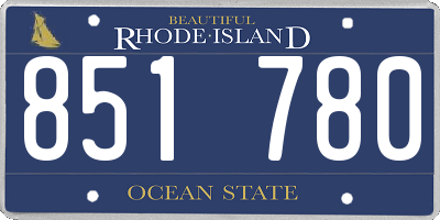 RI license plate 851780