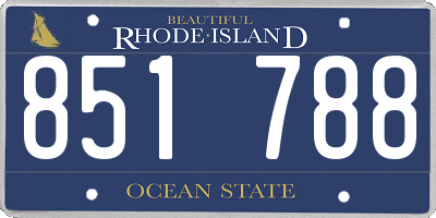 RI license plate 851788